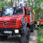 Waldbrand Nordstrand Stausee bei Klein Döbbern; Foto: Blaulichtreport Lausitz