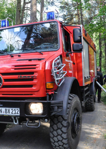 Waldbrand Nordstrand Stausee bei Klein Döbbern; Foto: Blaulichtreport Lausitz