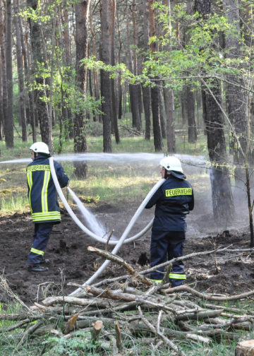 Waldbrand Nordstrand Stausee bei Klein Döbbern; Foto: Blaulichtreport Lausitz