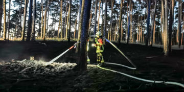 Waldbrand bei Schorbus; Foto: Blaulichtreport Lausitz