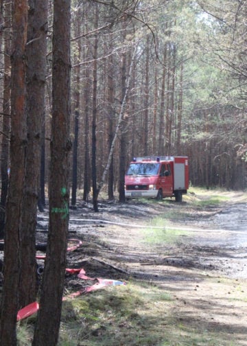 Waldbrand zwischen Spremberg und Graustein; Fotos: Blaulichtreport Lausitz