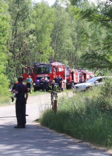 Waldbrand zwischen Spremberg und Graustein; Fotos: Blaulichtreport Lausitz