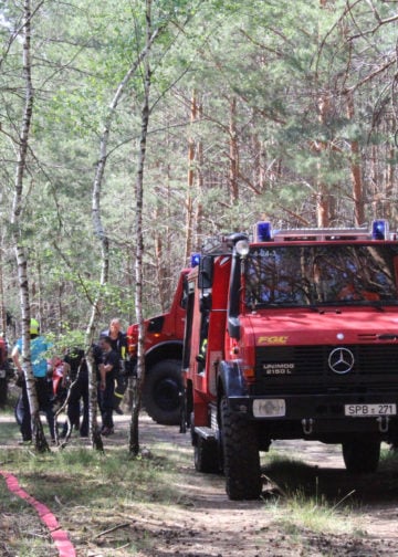 Waldbrand zwischen Spremberg und Graustein; Fotos: Blaulichtreport Lausitz