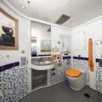 Neu gestaltetes WC-Design in einem Talent 2; Foto: Deutsche Bahn