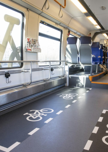 Fahrradabteil in einem Talent 2; Foto: Deutsche Bahn