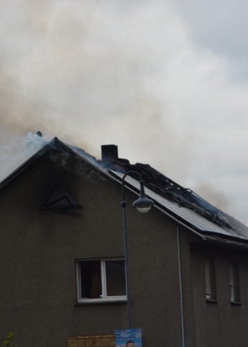 Dachstuhlbrand in Trebendorf; Foto: Blaulichtreport Lausitz