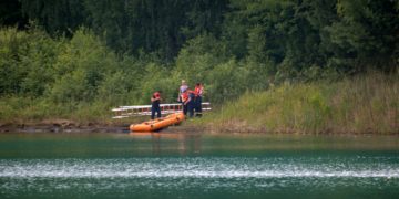 Tödlicher Badeunfall am Felixsee; Foto: Blaulichtreport Lausitz