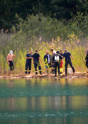 Tödlicher Badeunfall am Felixsee; Foto: Blaulichtreport Lausitz