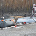 Waldbrand bei Falkenberg/Elster: Foto: Blaulichtreport Lausitz