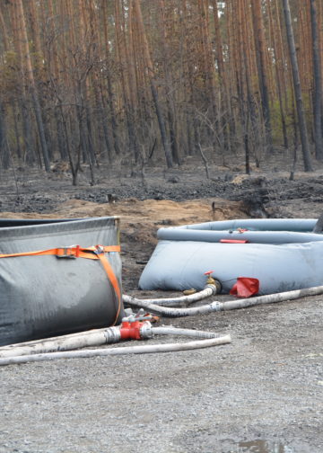 Waldbrand bei Falkenberg/Elster: Foto: Blaulichtreport Lausitz