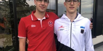 Trainer Felix Schulz, Martins Zabothens v.l.n.r. (Bild: PSV Cottbus)