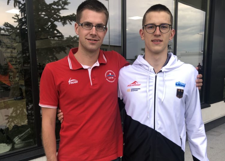 Trainer Felix Schulz, Martins Zabothens v.l.n.r. (Bild: PSV Cottbus)