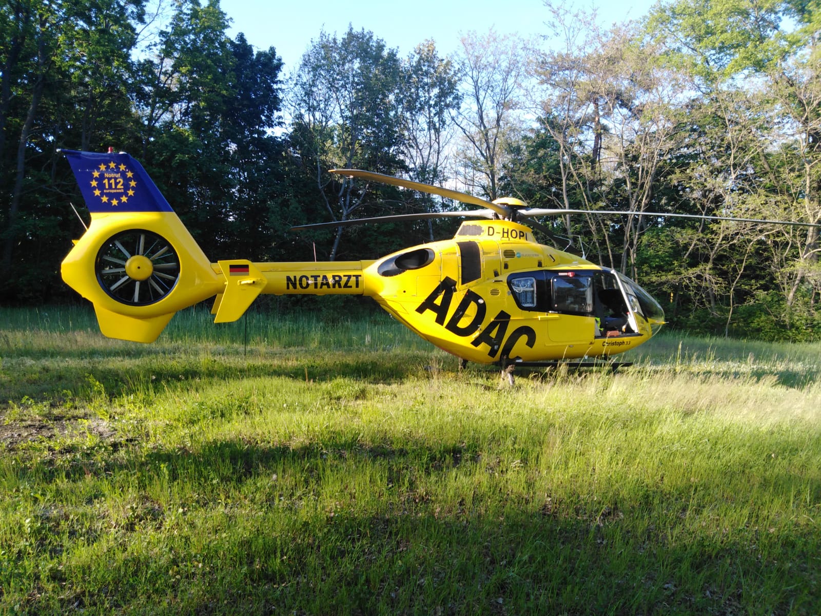 ADAC Rettungshelikopter der ADAC Luftrettung Senftenberg