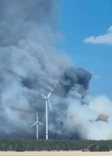 Waldbrand in Elbe-Elster bei Kölsa-Rehfeld