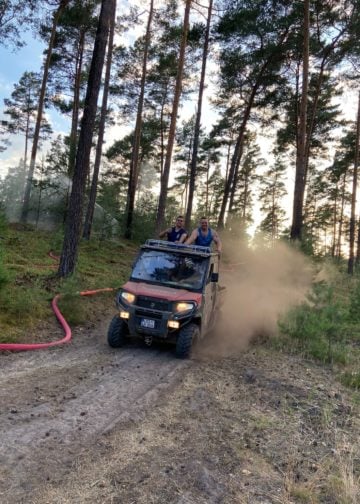 Waldbrand Lieberoser Heide; Blaulicht LDS und Umgebung