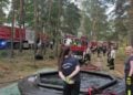 Waldbrand Lieberoser Heide; Blaulicht LDS und Umgebung