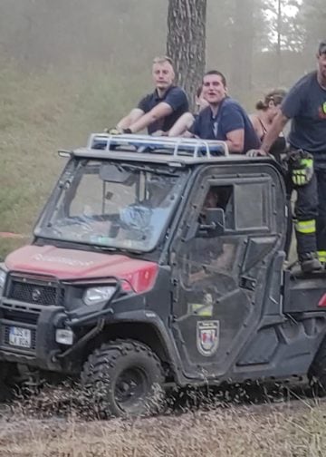 Waldbrand Lieberoser Heide; Blaulicht LDS und Umgebung