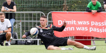 Johann Böttcher hat sich mit der deutschen U21-Mannschaft den Europameistertitel gesichert. (Bild: Uwe Spille / DFBL)