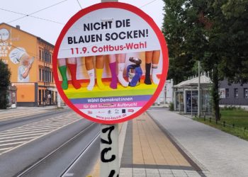 Cottbuser starten Blaue-Socken-Kampagne zur Oberbürgermeisterwahl