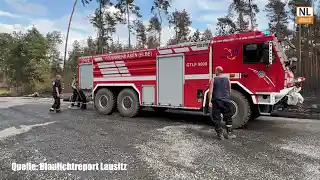 Großschadenslage bei Waldbrand Falkenberg aufgehoben. B183 wieder frei