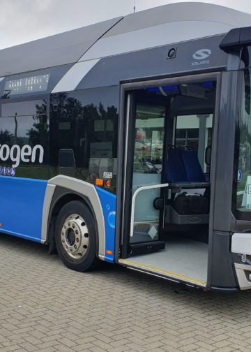 Wasserstoffbus in Cottbus im Testbetrieb; Foto: Cottbusverkehr