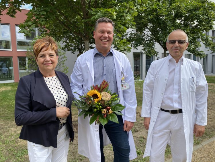 v.l.n.r.  Dr. med Cornelia Schmidt (Ärztliche Direktorin), Dr. med Michael Starke (Chefarzt NUK), PD Dr. med. Rainer Kube (stellv. Ärztlicher Direktor)