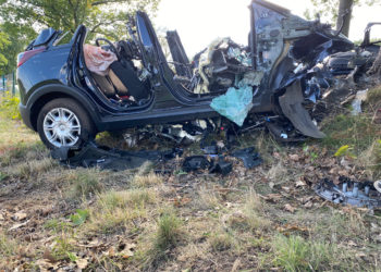 Verkehrsunfall auf der B96 bei Groß Särchen; Foto: Blaulichtreport Lausitz