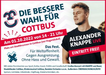 Vor Stichwahl: KNAPPE und Akteure laden zum Demokratiefest in Cottbus