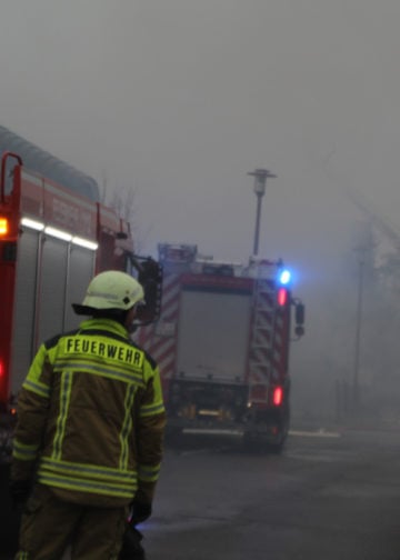 Gebäudebrand in Cottbus-Branitz