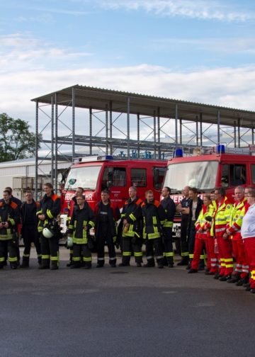 Übung der Freiwilligen Feuerwehr Ströbitz bei der DB