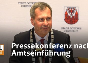 Neuer Cottbuser Oberbürgermeister Tobias Schick im Amt