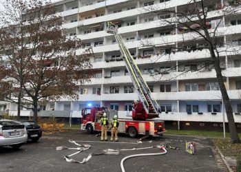 Brand in Cottbus-Sandow; Foto: Blaulichtreport Lausitz