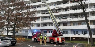 Brand in Cottbus-Sandow; Foto: Blaulichtreport Lausitz