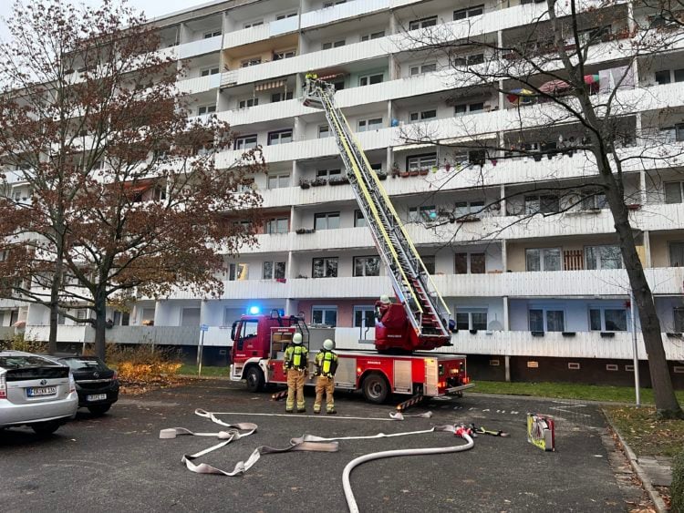 Brand in Cottbus-Sandow; Foto: Blaulichtreport Lausitz