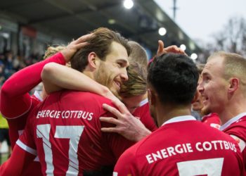 Der FC Energie Cottbus gewinnt beim SV Babelsberg 1:0 . Foto: Christiane Weiland