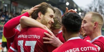 Der FC Energie Cottbus gewinnt beim SV Babelsberg 1:0 . Foto: Christiane Weiland