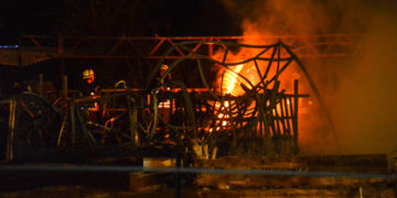 Brand am Neujahstag in Ogrosen, zwei Tiere sterben, Blaulichtreport Lausitz
