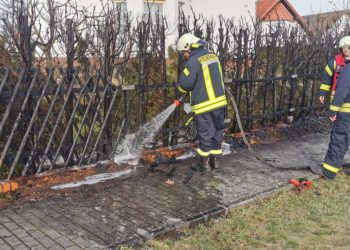Feuerwehr zu Heckenbrand in Bagenz alarmiert