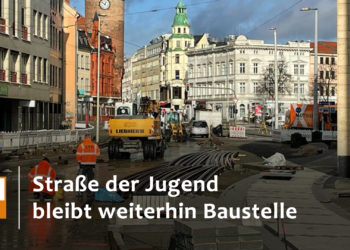 Bauarbeiten in Cottbuser Straße der Jugend verzögern sich