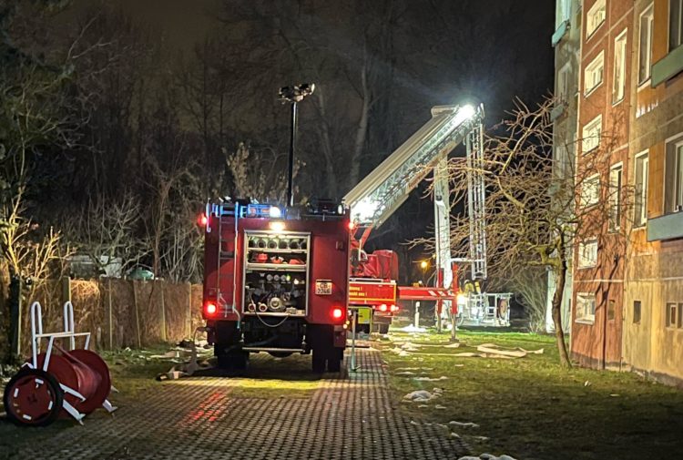 Brand in Cottbus-Schmellwitz; Foto: Stadt Cottbus