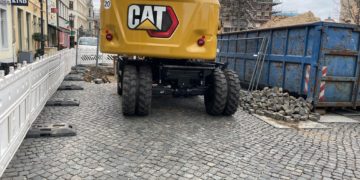 Noch bis Ende dieser Woche wird diese Baustelle auf dem Altmarkt zu sehen sein.(Foto: LWG)