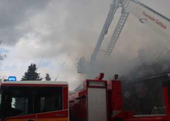 Feuerwehreinsatz bei Dachstuhlbrand in Werben