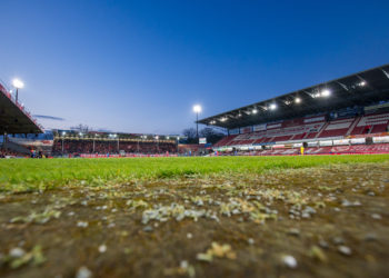 Cottbus, Deutschland 26. April 2023:
Landespokal Brandenburg - 2022/2023 - FC Energie Cottbus vs. VfB Krieschow  Im Bild: