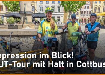 3800 Kilometer für die mentale Gesundheit. Mut-Tour hält in Brandenburg