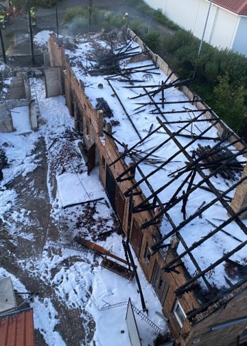 Brand in Cottbus Willmersdorf; Foto: Stadt Cottbus