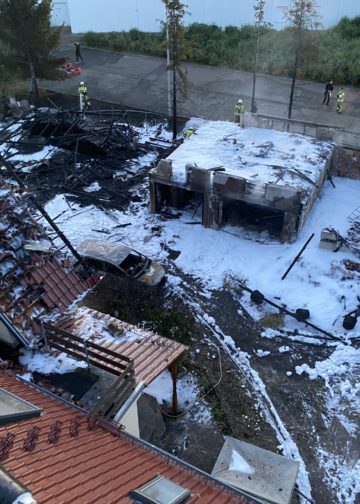 Brand in Cottbus Willmersdorf; Foto: Stadt Cottbus