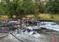 LKW Brand auf der A13 zwischen Großräschen und Bronkow, Foto: FFW Großräschen Nord
