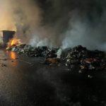 LKW Brand auf der A13 zwischen Großräschen und Bronkow, Foto: FFW Großräschen Nord