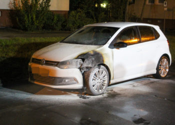 PKW-Brand in Cottbus; Blaulichtreport Lausitz