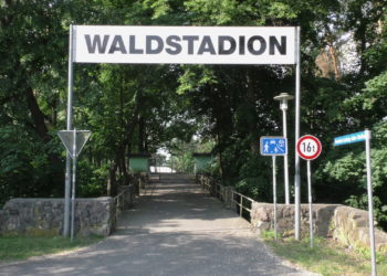 Sperrung bis Jahresende: Neue Zuwegung zum Waldstadion Lauchhammer